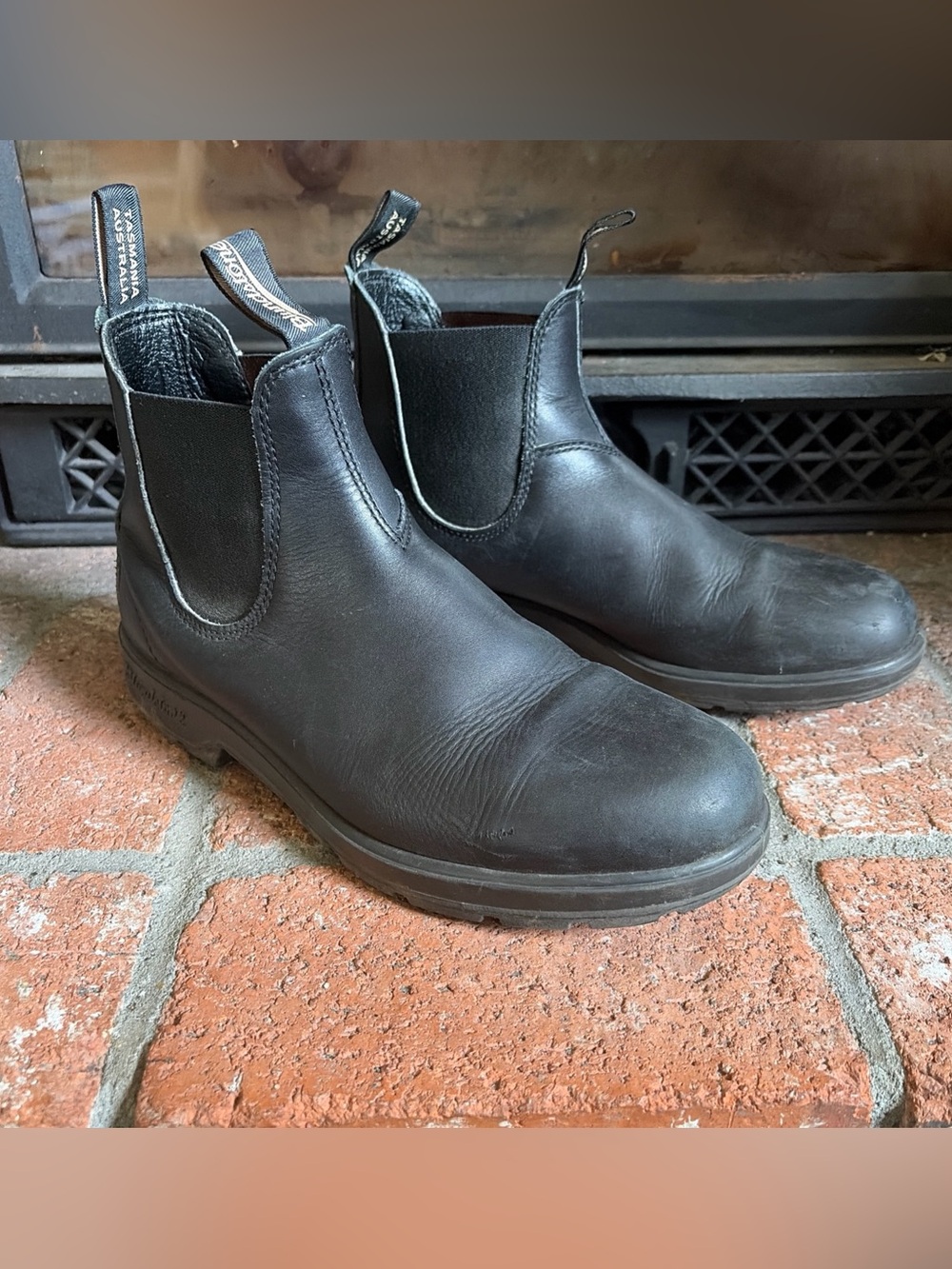 BLUNDSTONE Classic Chelsea Black Leather Boot Pull On MENS UK 8.5 US 9.5